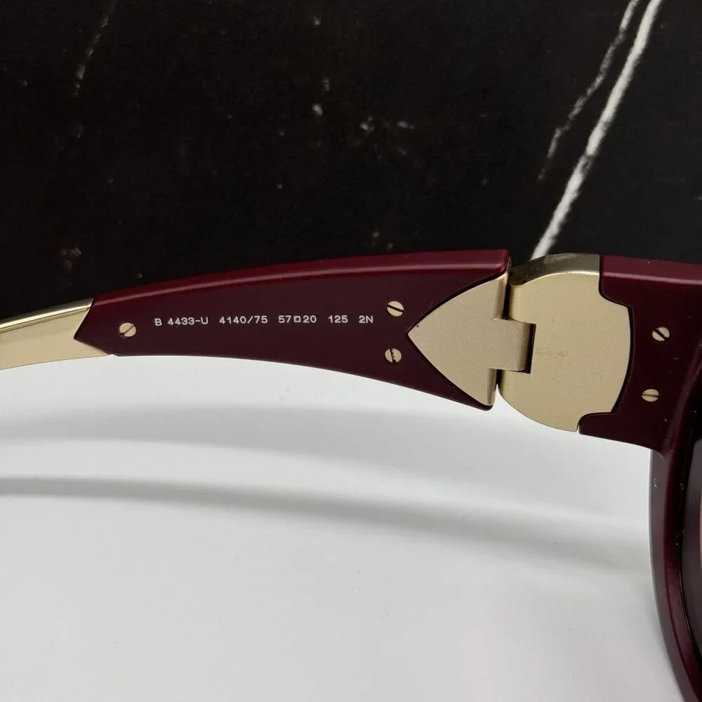 NEW BURBERRY BE4433U 414075 SUNGLASSES BURGUNDY UNISEX BE4433U 4140/75 BURBERRY